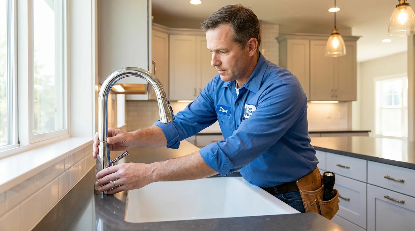Kitchen faucet installation by Johns Plumbing LLC in Kountze